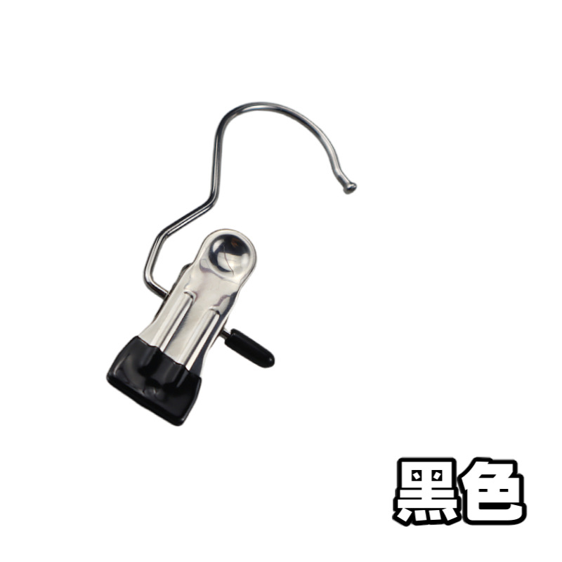 Gancho de tres palabras clip de gancho cromado clip de almacenamiento multifuncional sin costuras con clip de secado de gancho clip de pantalones a prueba de viento precio de fábrica