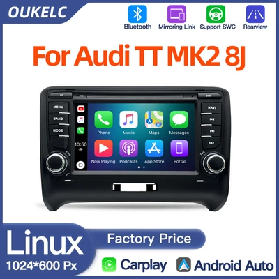 7 düym Audi TT MK2 8J üçün Carplay Audio Video Pleyer