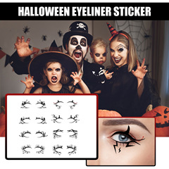 EELHOE Halloween Eyeliner Sticker Horror Fashion Party Makeup Tool Bat Spider Decorative Eyeliner Eyeshadow Sticker