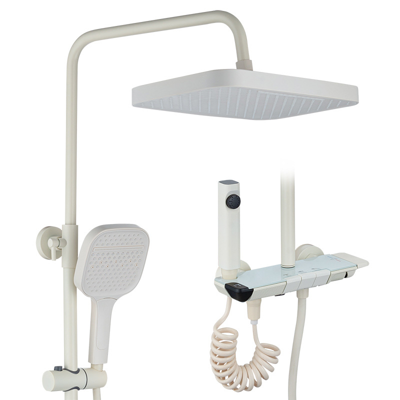 Juego de ducha de cobre frío y caliente, ducha de tocador, ducha montada en la pared, baño para el hogar, boquilla presurizada para el baño