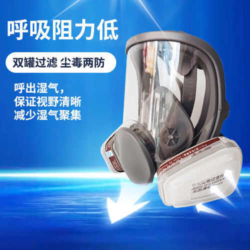6800 Anti-toxic Mask, Spray Paint Chemical Pesticide Full Face Mask, Dust and Poison Full Face Covering, Decoration Anti-dust Protection Mask
