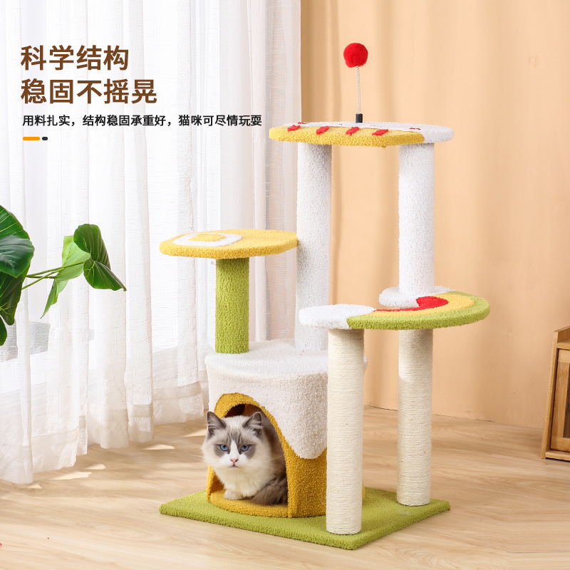 Marco de escalada para gatos personalizado, tablero de agarre para gatos de sisal, poste de agarre para gatos, nido para gatos, fábrica de árboles para gatos, juguetes para gatos, comercio exterior al por mayor