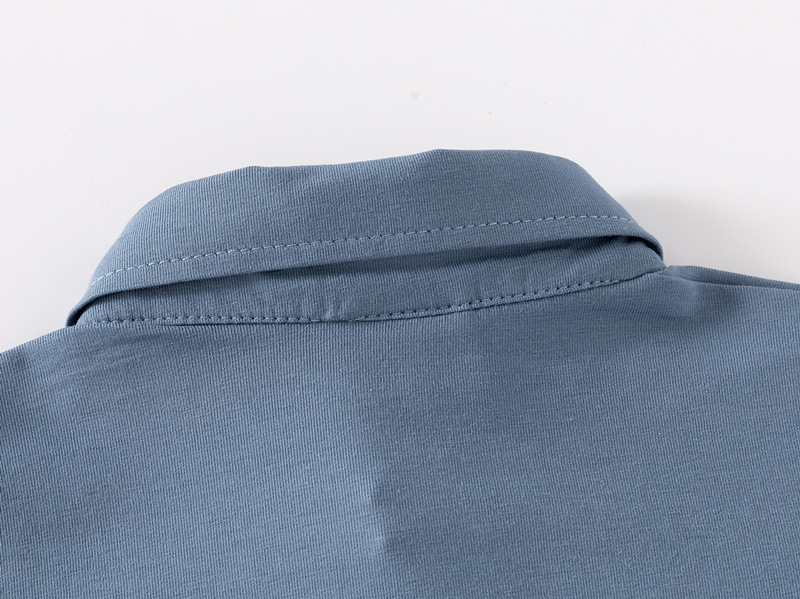 Boys' solid color polo shirt long sleeve 2024 new baby spring thin bottoming shirt children's lapel T-shirt children's clothing