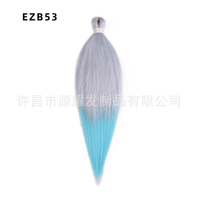 Peluca EZ cabello esponjoso y suave de fibra química trenza grande 26 pulgadas 90g pvc bicolor retardante de llama seda de baja temperatura trenza grande