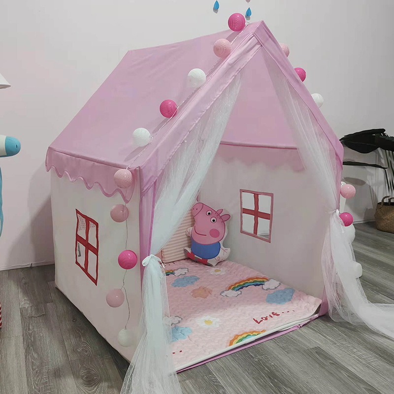 핑크 긴 실 텐트 210D