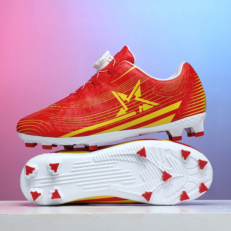 Baochuan2025 nuevos zapatos de fútbol para niños botón giratorio para niños TF zapatos de entrenamiento de fútbol transfronterizos