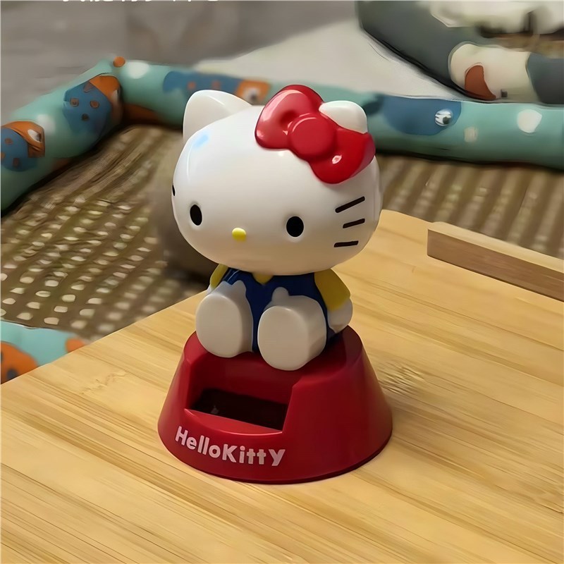 ハローキティ 車の装飾品 ソーラーハローキティ ボブルヘッド人形 中央制御装飾 車のインテリアアクセサリー|undefined