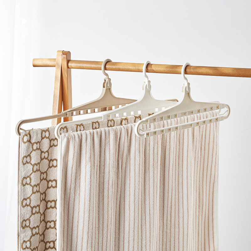 Japan KM Retractable Drying Rack Towel Rack Household Bath Towel Hanger Bed Sheet Drying Rack Windproof Clothes Rack