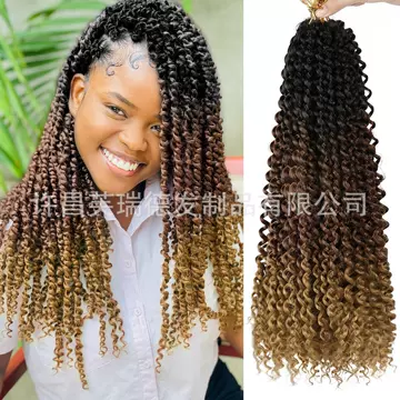Wig Women's European and American passion twist braids water wave African Dirty Braid Crochet Hair water wave - ShopShipShake