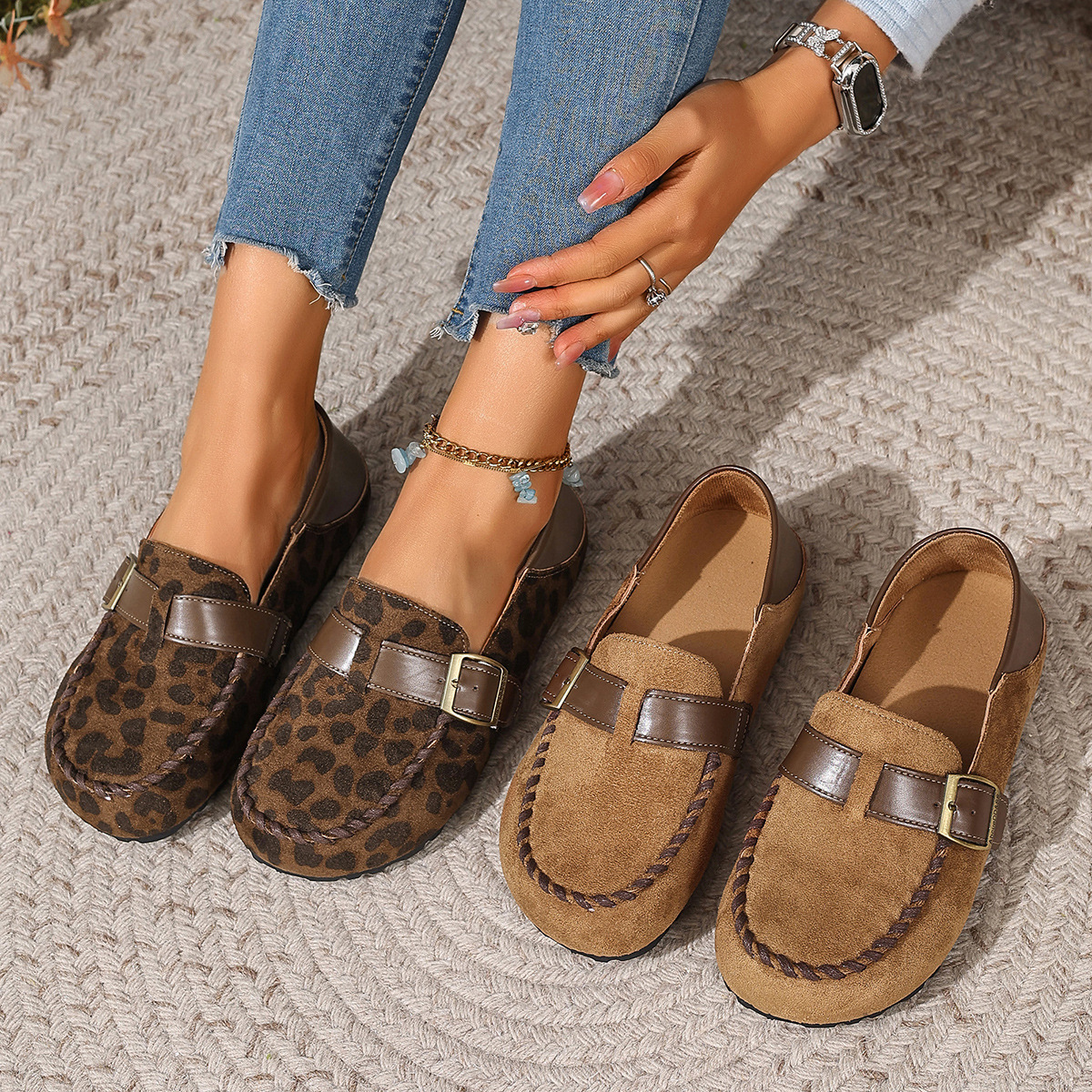 Dames instappers in grote maten, volledig bedekkende stijl, comfortabele schoenen voor de herfst_voghion.com