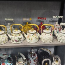 珐琅搪瓷壶烧水壶奶茶壶煮花茶夏天熬药壶电磁炉明火通用茶壶