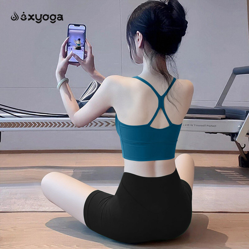 Beautiful Back Yoga Clothes for Women 2026 New Model with Chest Pads, Can Be Worn Outside, Pilates Training Vest, Slimming Sports Fitness Wear
