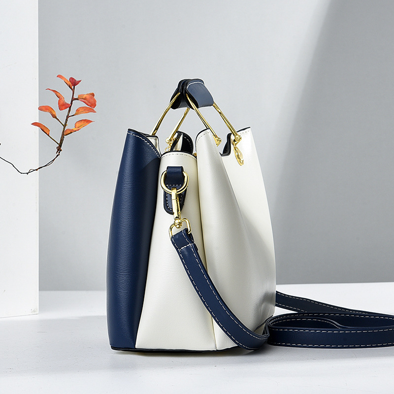 2025 nuevo color contraste bolso de mujer de mediana edad bolso de ropa de cama casual bolso inferior temperamento bolso de madre bolso de hombro portátil