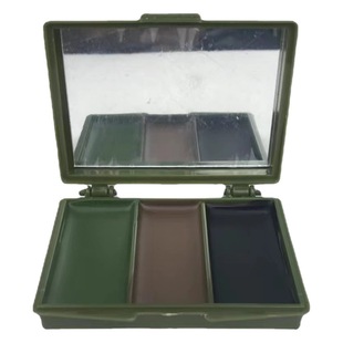 Outdoor facial camouflage oil military training CS military fans tactical face three-color camouflage oil boxed with mirror factory direct sales