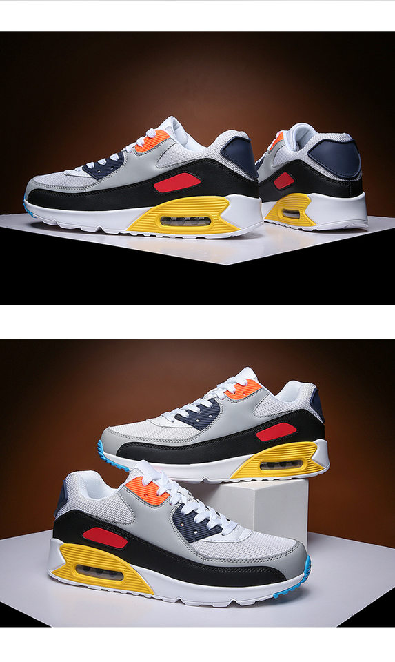 Giày sneaker thể thao đế dày cổ thấp buộc dây phối màu unisex — AD-0590 màu trắng, AD-0590 toàn màu đen, AD-0590 trắng xám vàng, AD-0590 đen trắng chi tiết 8