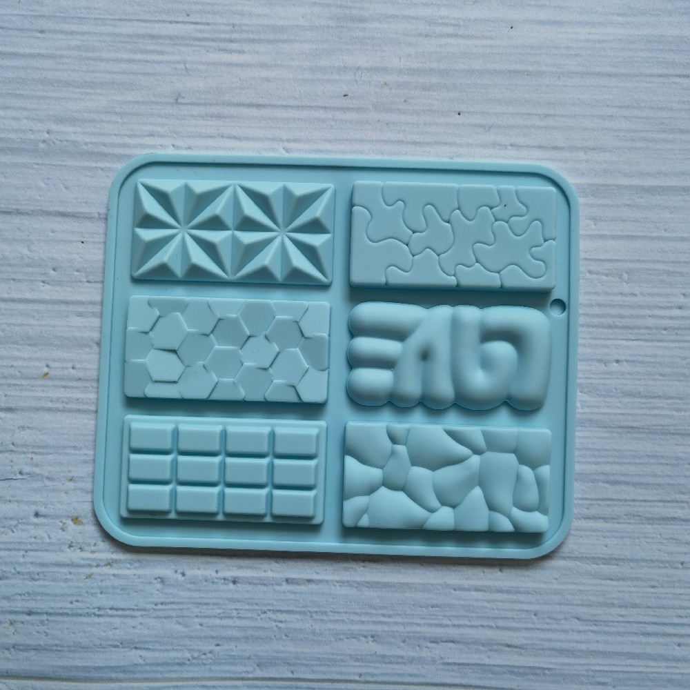 Chocolate de cristal hexagonal 6 pequeñas 282 moldes de silicona pudín molde de postre pastel decoración utensilios de horneado