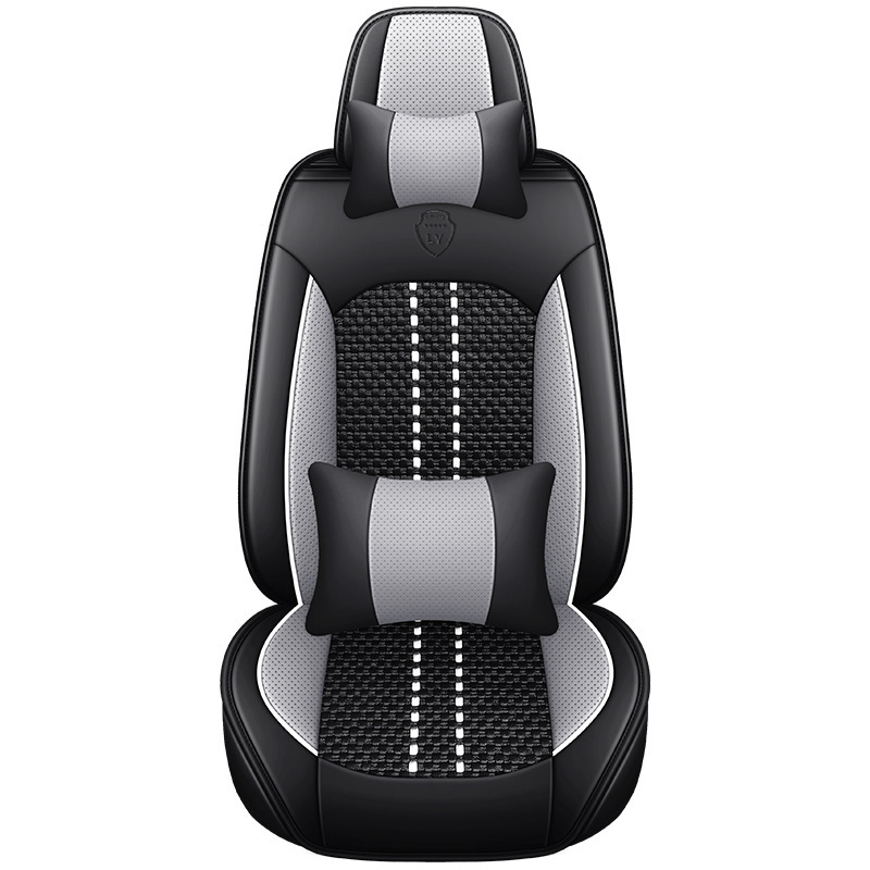 新型夏皮氷糸通気七座四季通用自動車座布団3d全包通用型シートカバー卸売り|undefined