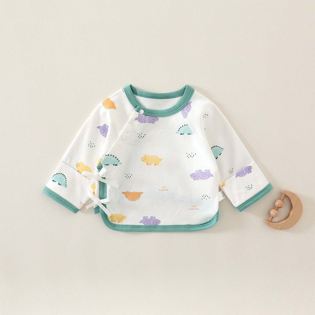 Ropa de media espalda recién nacido Four Seasons Algodón puro sin hueso bebé camisa de media manga bebé monje ropa Pijamas