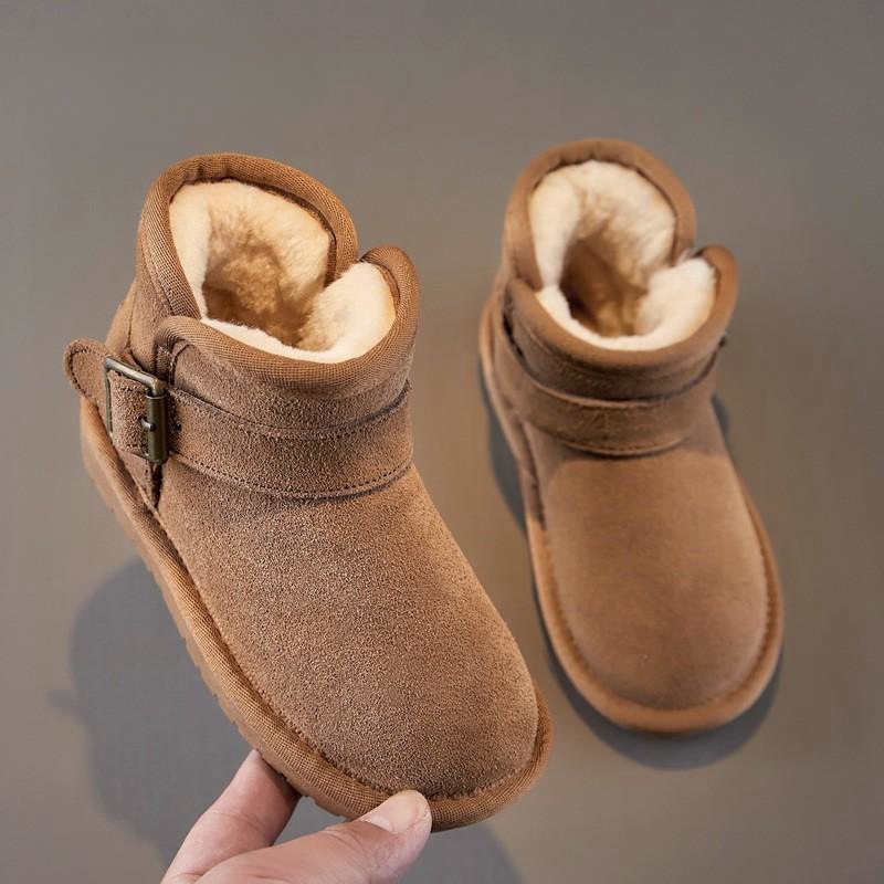 Bottes de neige pour enfants, chaussures d'hiver chaudes en coton pour garçons, bottes courtes pour filles, chaussures en coton imperméables et épaisses pour bébé_voghion.com
