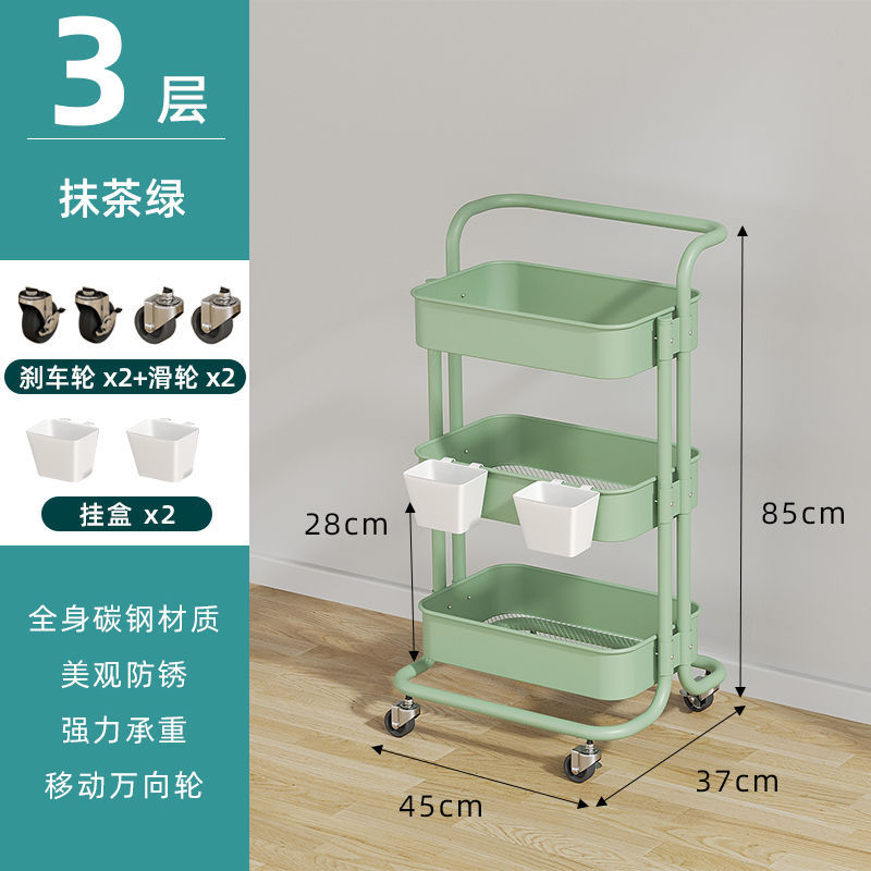 Estante de almacenamiento portátil rack de almacenamiento de cocina sala de estar merienda carro multifuncional baño estante de noche