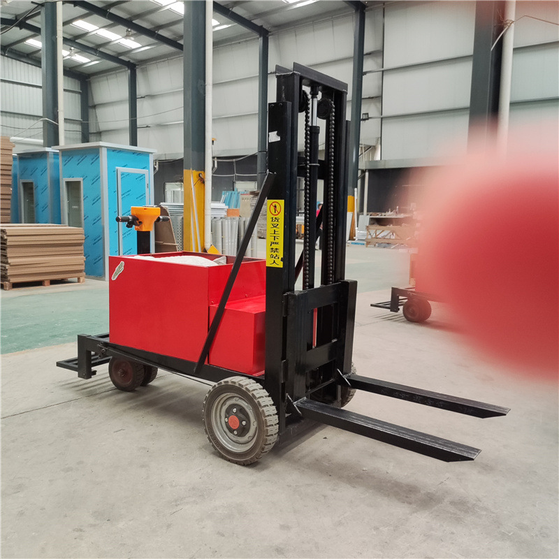 自动升降式电动叉车 小型堆高搬运设备 仓储库房物流简易随车叉