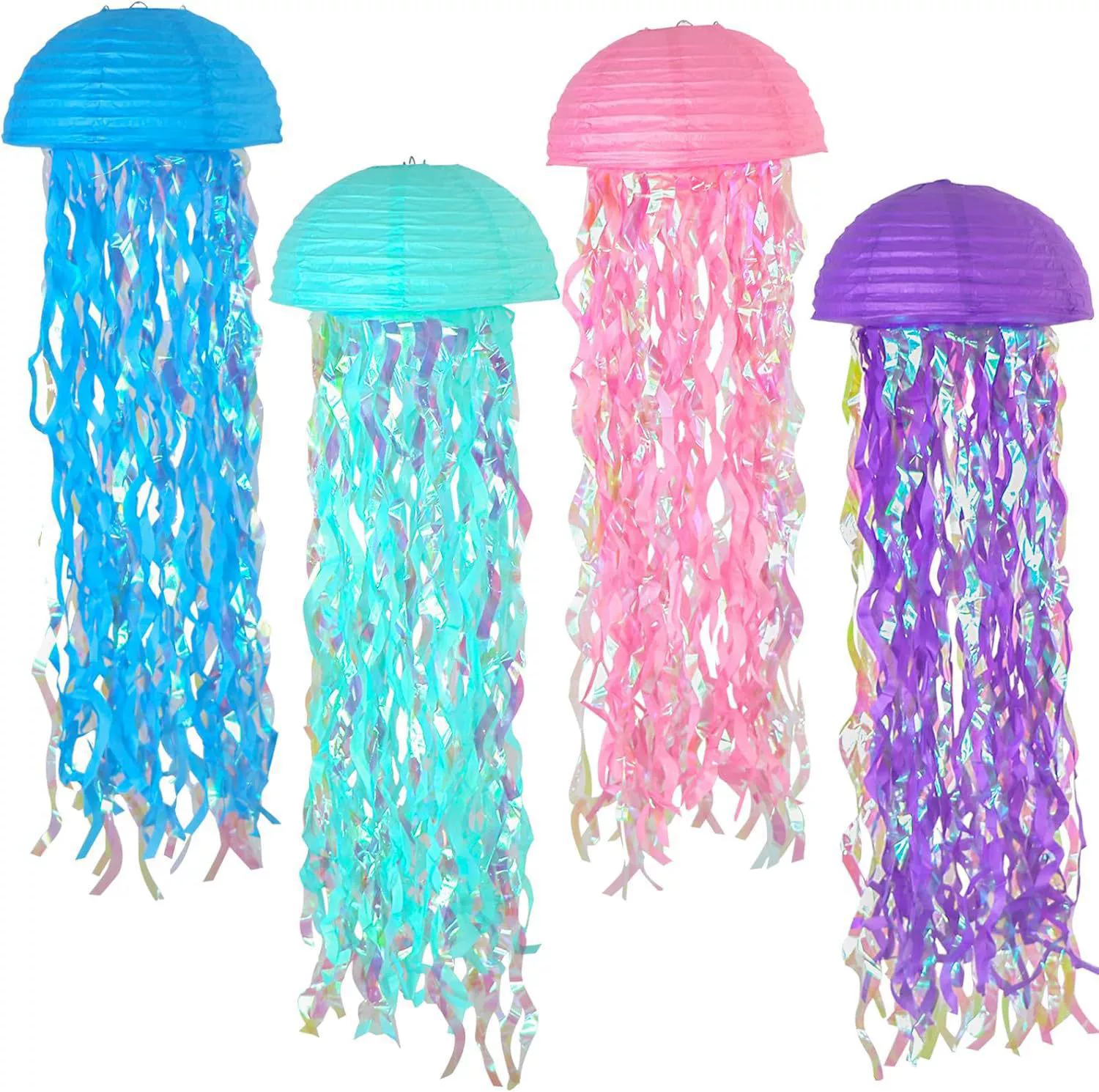 Cross-border hot selling colorful special-shaped decorative jellyfish semi-circular lantern decorative supplies
