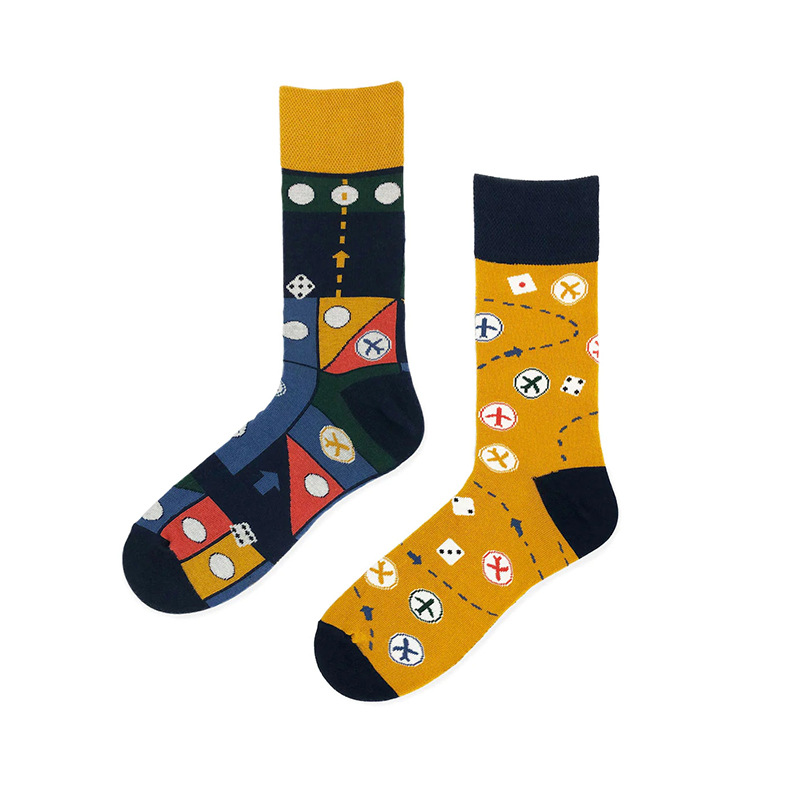 Unisex Simple Style Classic Style Color Block Cotton Printing Crew Socks A Pair display picture 4