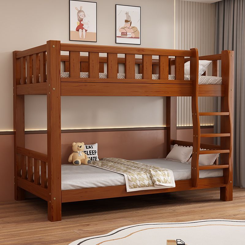 Cama de madera alta y baja para adultos cama de madera superior y inferior dormitorio de la escuela cama de doble cama doméstica cama de dos capas image 1