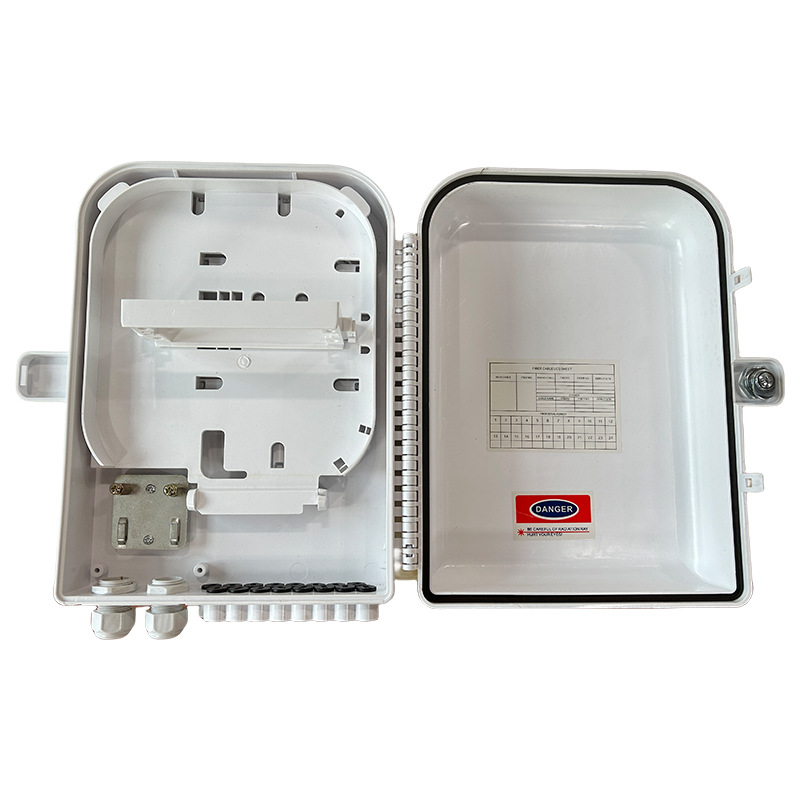 16芯分纤箱外贸款1分16插片式PLC微分光纤配电箱2进16出厂家直销