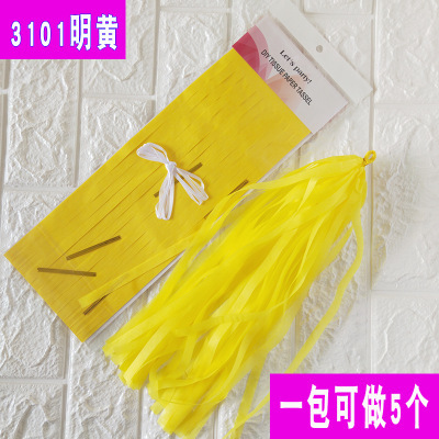 Papel de aluminio globo borla cinta Garland cumpleaños ventana decoración de la boda fiesta Navidad decoración suministros papel borla