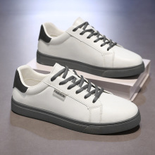 秋季新款休男士潮流时尚板鞋牛皮透气系带运动男鞋子39-46码批发