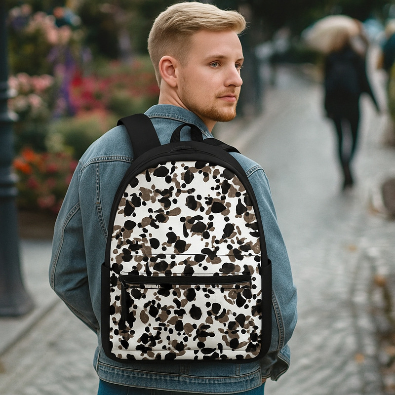 Manufacturer Wholesale Backpacks for Primary and Secondary School Students, Lightweight Student Bags for Boys and Girls, Spotted Printed Backpacks, Computer Bags
