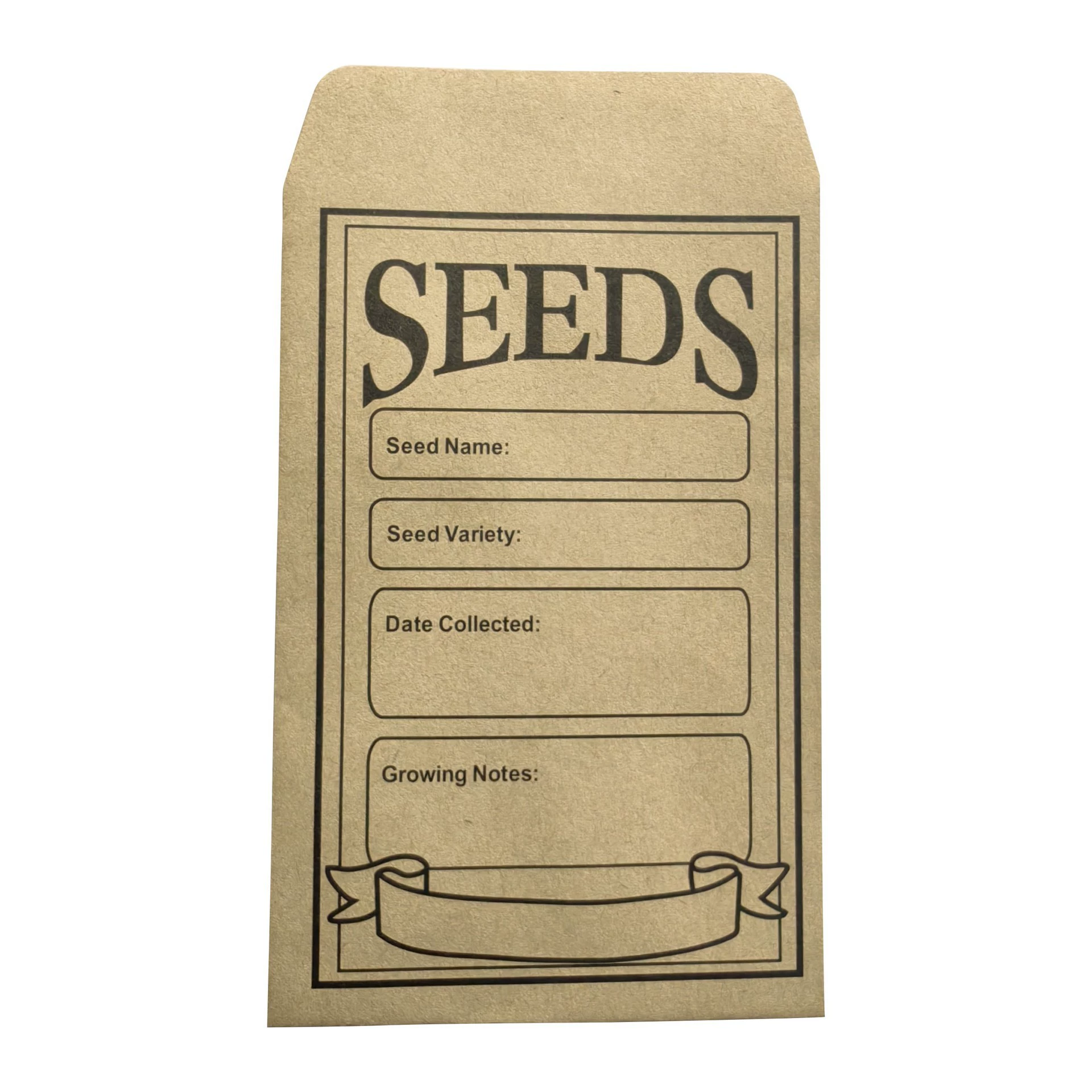 Трансграничный садовый семенной конопляный конверт для хранения, записываемый конверт из крафт-бумаги, образец пакета для семян рапса, 50 шт.