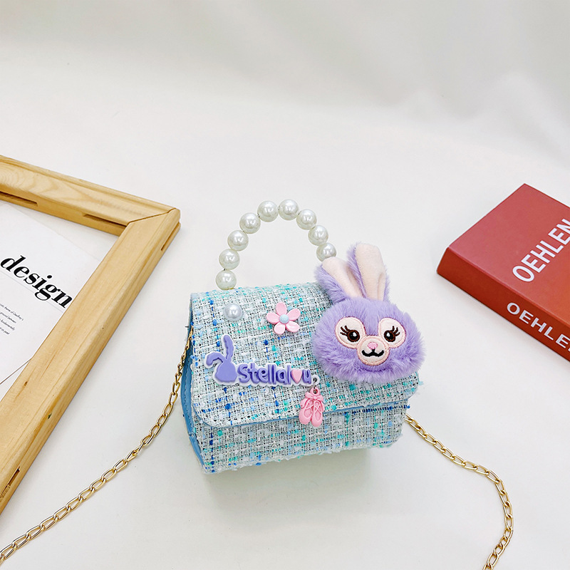 2021 nuevo Otoño e Invierno bolsa de conejo niños dibujos animados princesa chica bolsa de mensajero moda bebé cambio bolsa de accesorios