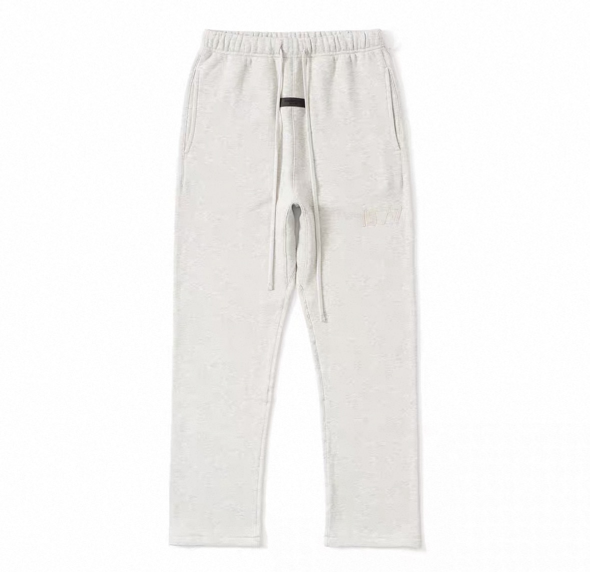 Pantalón recto gris claro jaspeado / S (se recomienda menos de 125 Jin)