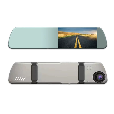 New Rearview Mirror Driving Recorder: Naviqasiyalı ağıllı güzgülər - package-1-card-not-included-you-need-to-insert-your-own-card-single-lens-ultra-clear-metal-case-touch-screen