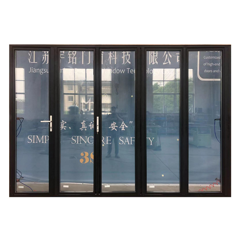 折叠门铝合金门防夹手设计江苏泰州靖江厂家直销玻璃门极窄边框