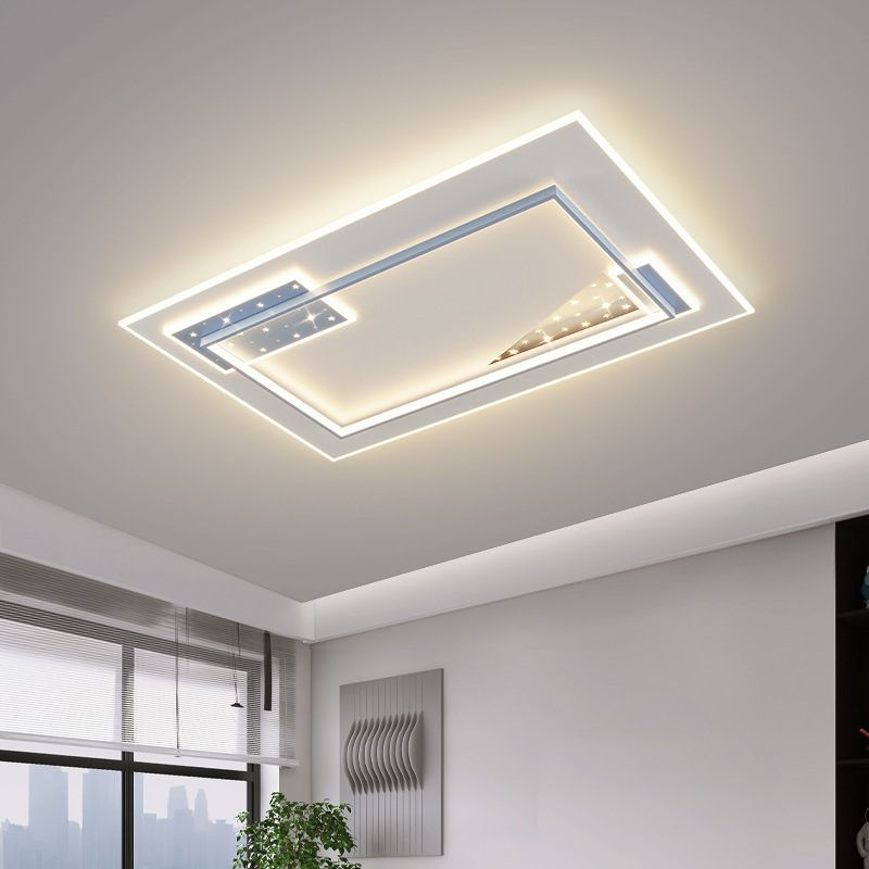 Nuevo año nuevo moderno simple estrella de techo sala de estar dormitorio iluminación LED estrella red roja