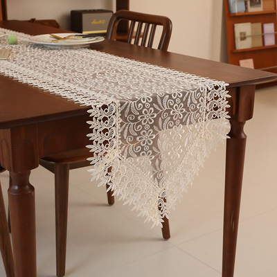 new pattern Korean style Glass yarn Lace Fabric art Table flag Mat Table mats tablecloth tea table head-cover or veil for the bride at a wedding Embroidery