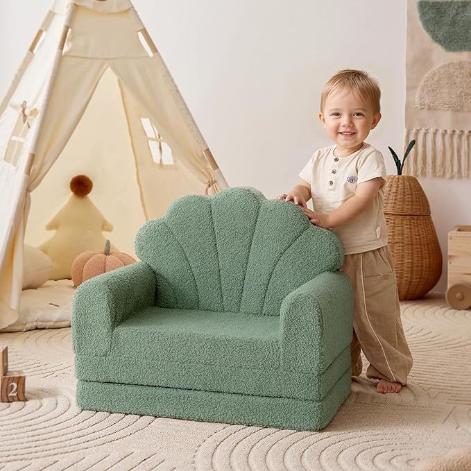 子供用ソファ、座ったり横になったりできる一体型漫画ソファ、幼児用三層折りたたみ式子供用ソファチェアの越境専用供給