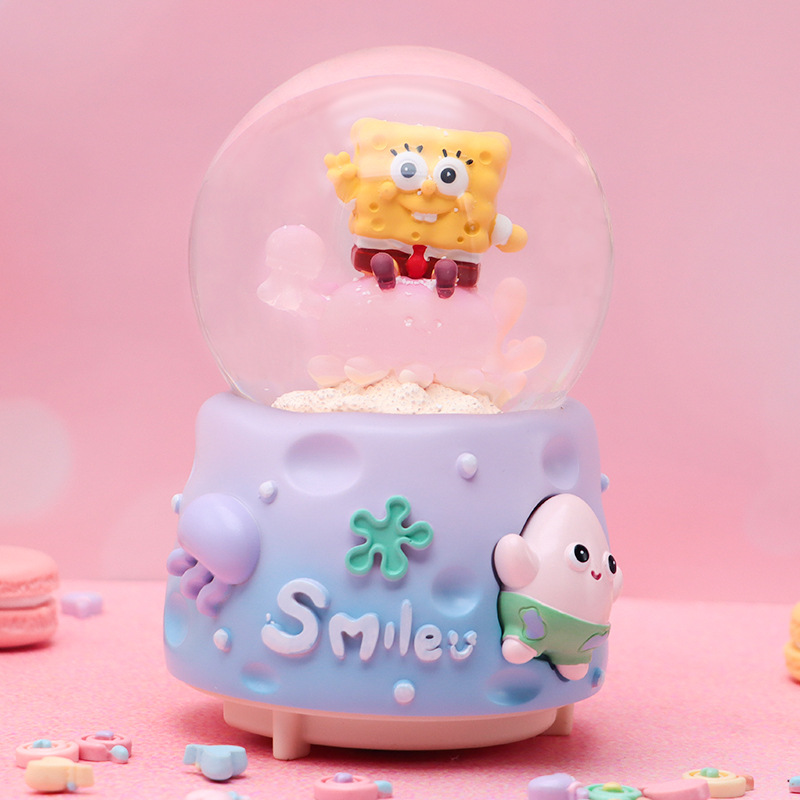 Romántico secreto bosque bola de cristal luminosa caja de música caballo blanco creativo decoración de escritorio de niña regalo de estudiante al por mayor