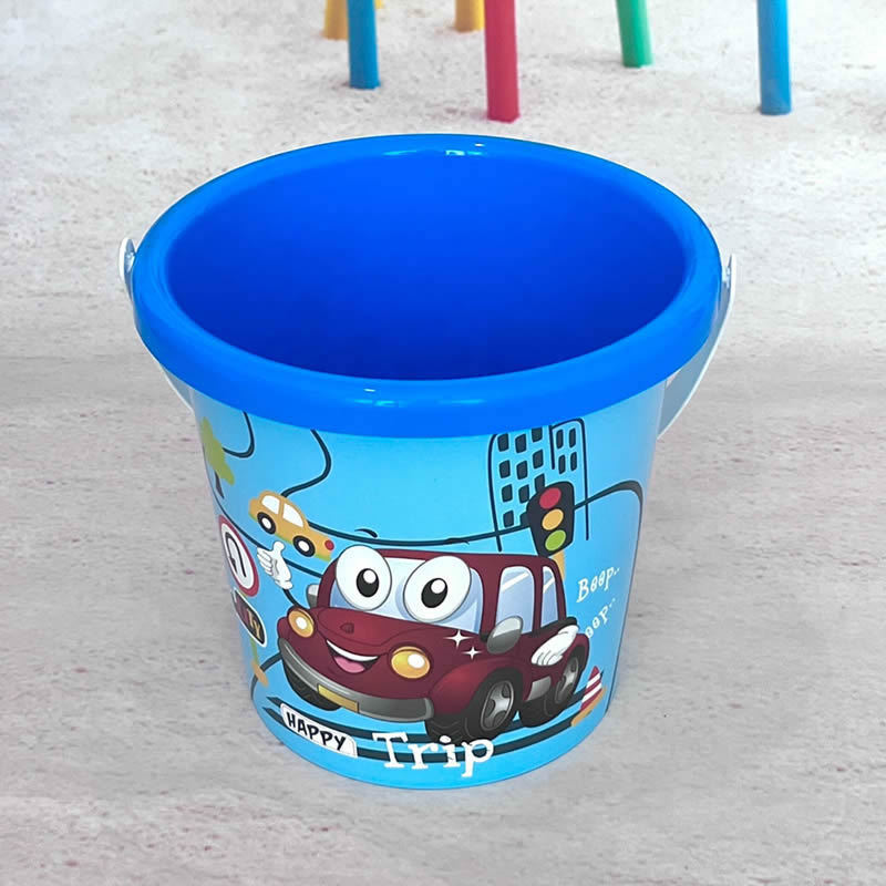 Cubo de playa de plástico engrosado para niños resistentes a caídas jugando juguetes de playa de cubo de arena al por mayor