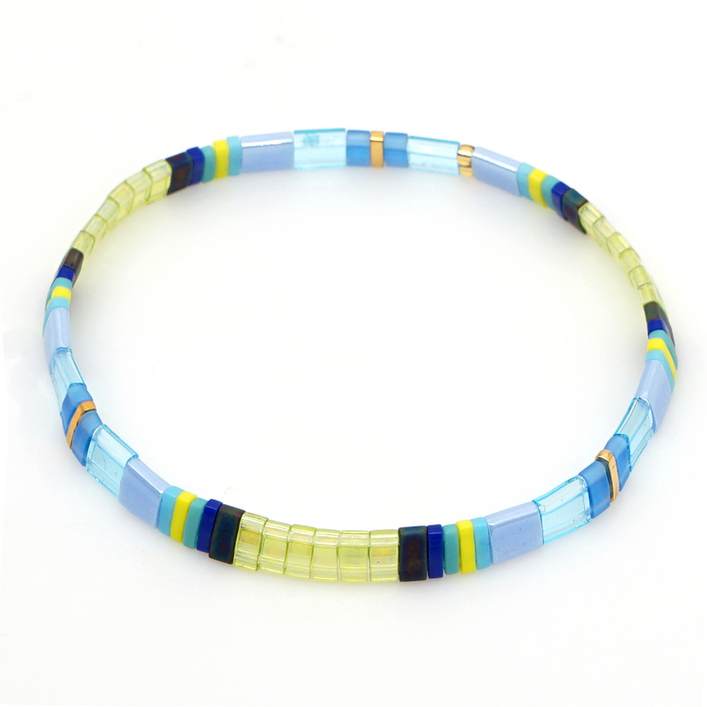 Retro Square Tila Beads Glass Wholesale Bracelets display picture 21
