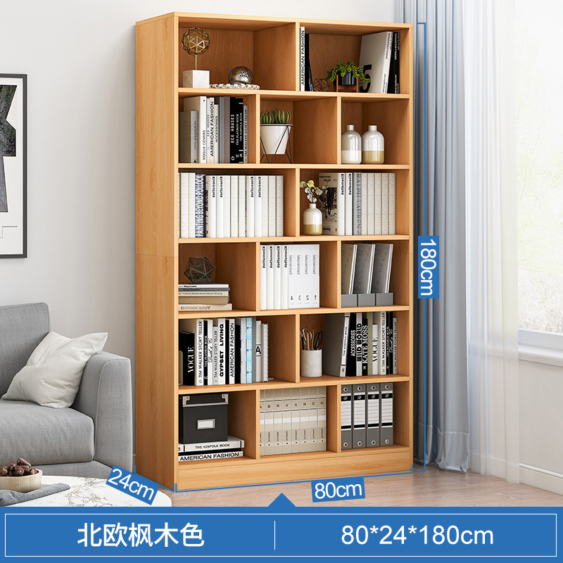 Estante de libros pequeño estante de almacenamiento multicapa de piso armario pequeño armario contra la pared de madera sólida gabinete bajo