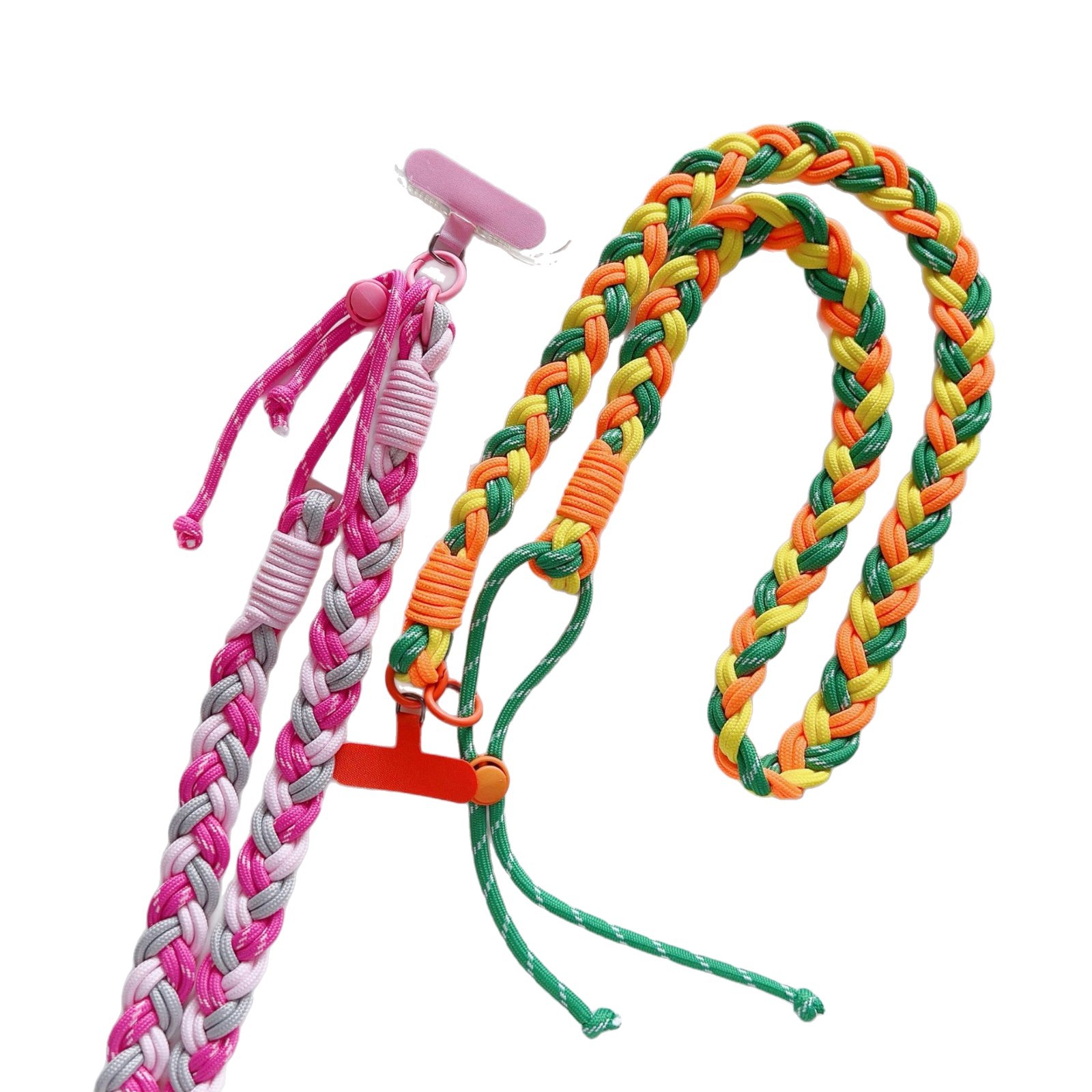 Color trenzado 6 hebras ajustable cuello de teléfono móvil cuello de cuello