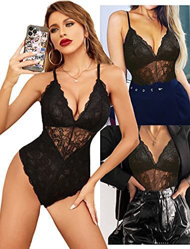 Solid Color Pattern Triangle Cup Bra Cup All Seasons Season Solid Color Jumpsuit Sexy Hollow Out Sexy Lingerie