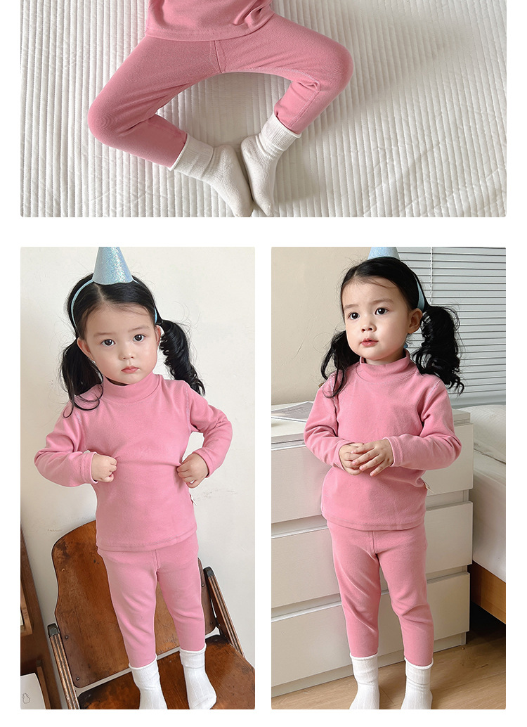 西瓜红半高领套装_02