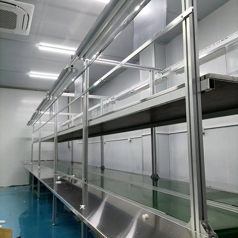 ライン静電気防止作業台輸送全自動アルミニウム合金生産プルベルトライン|undefined