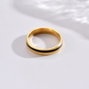 Fashionable golden ring for beloved stainless steel, simple and elegant design, wholesale