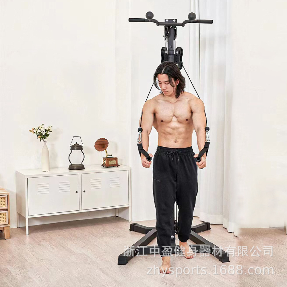 Un lado de pájaros pórtico doméstico fuerza pequeña gimnasio abrazadera de pecho multifunción alta baja tracción entrenador integral remo